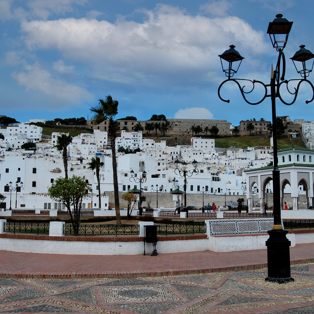 Whitewashed Andalusian-influenced Buildings in Tetouan